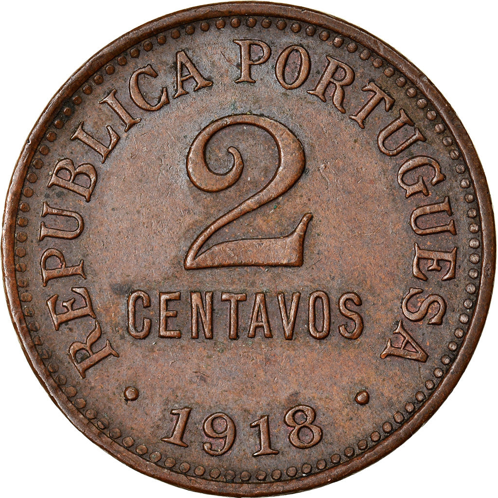 Moneta, Portogallo, 2 Centavos, 1918, BB, Bronzo, KM:568