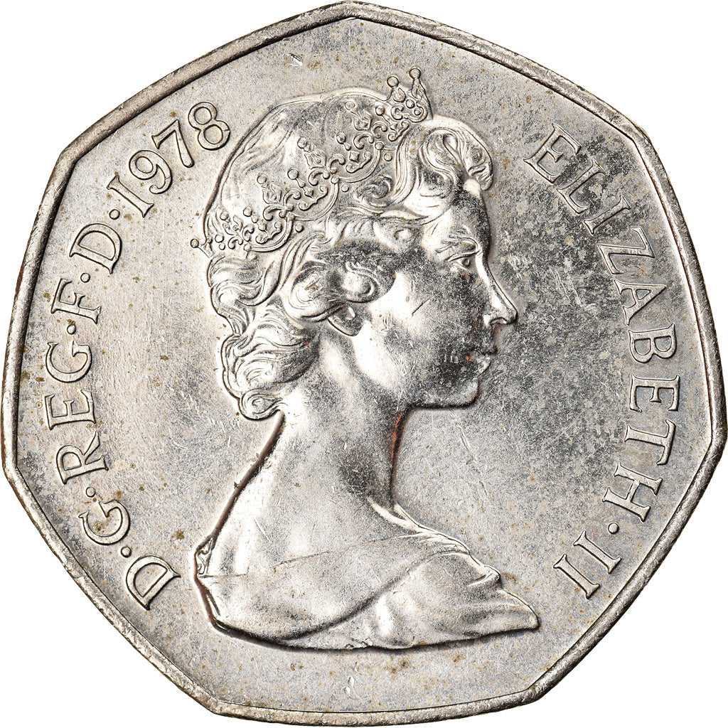 Moneda, Gran Bretaña, Elizabeth II, 50 New Pence, 1978, MBC+, Cobre - níquel