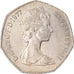 Coin, Great Britain, Elizabeth II, 50 New Pence, 1977, AU(50-53), Copper-nickel