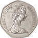Coin, Great Britain, Elizabeth II, 50 New Pence, 1980, AU(50-53), Copper-nickel