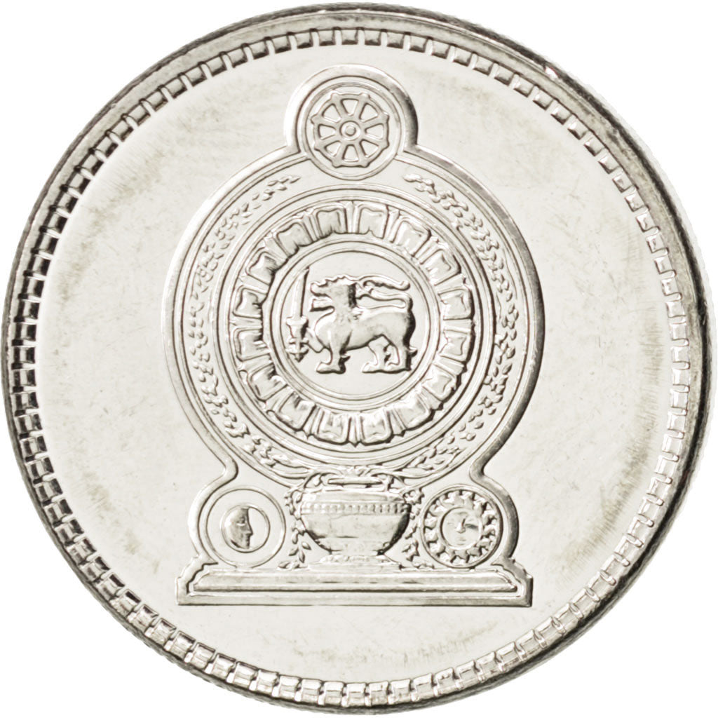 SRI LANKA, 50 Cents, 2004, KM #135.2a, MS(63), Nickel Plated Steel, 21.5, 5.51