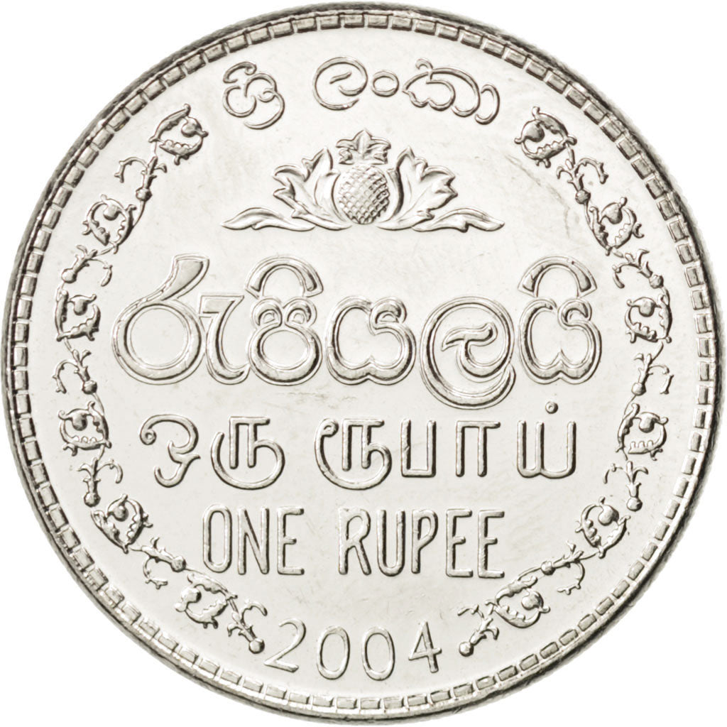 Coin, Sri Lanka, Rupee, 2004, MS(63), Nickel Clad Steel, KM:136a