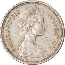 Münze, Großbritannien, Elizabeth II, 5 New Pence, 1968, SS, Copper-nickel