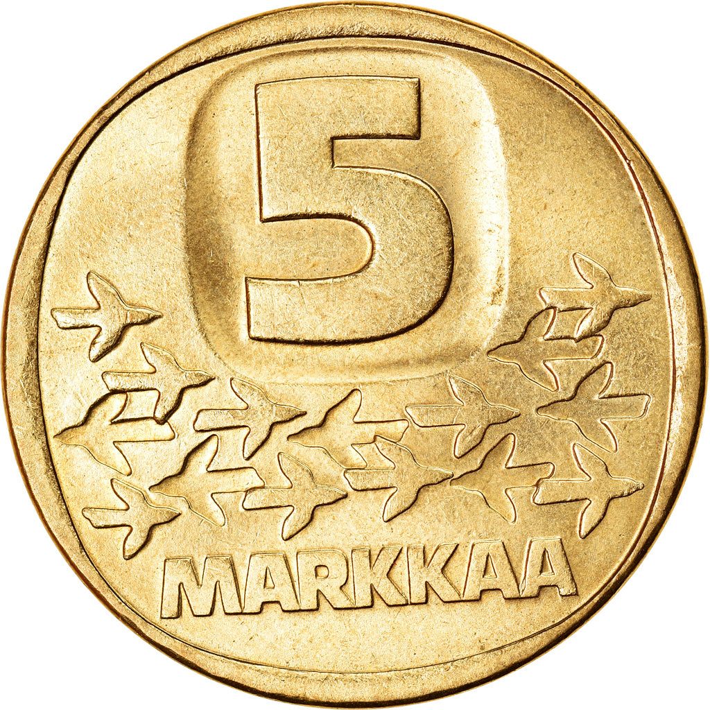Moneta, Finlandia, 5 Markkaa, 1987, SPL, Alluminio-bronzo, KM:57