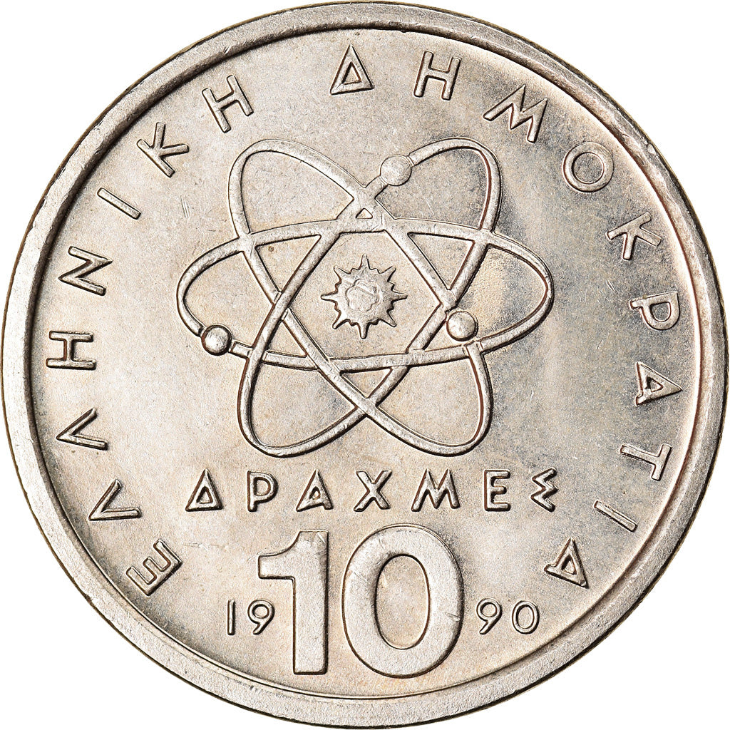Münze, Griechenland, 10 Drachmes, 1990, UNZ, Copper-nickel, KM:132