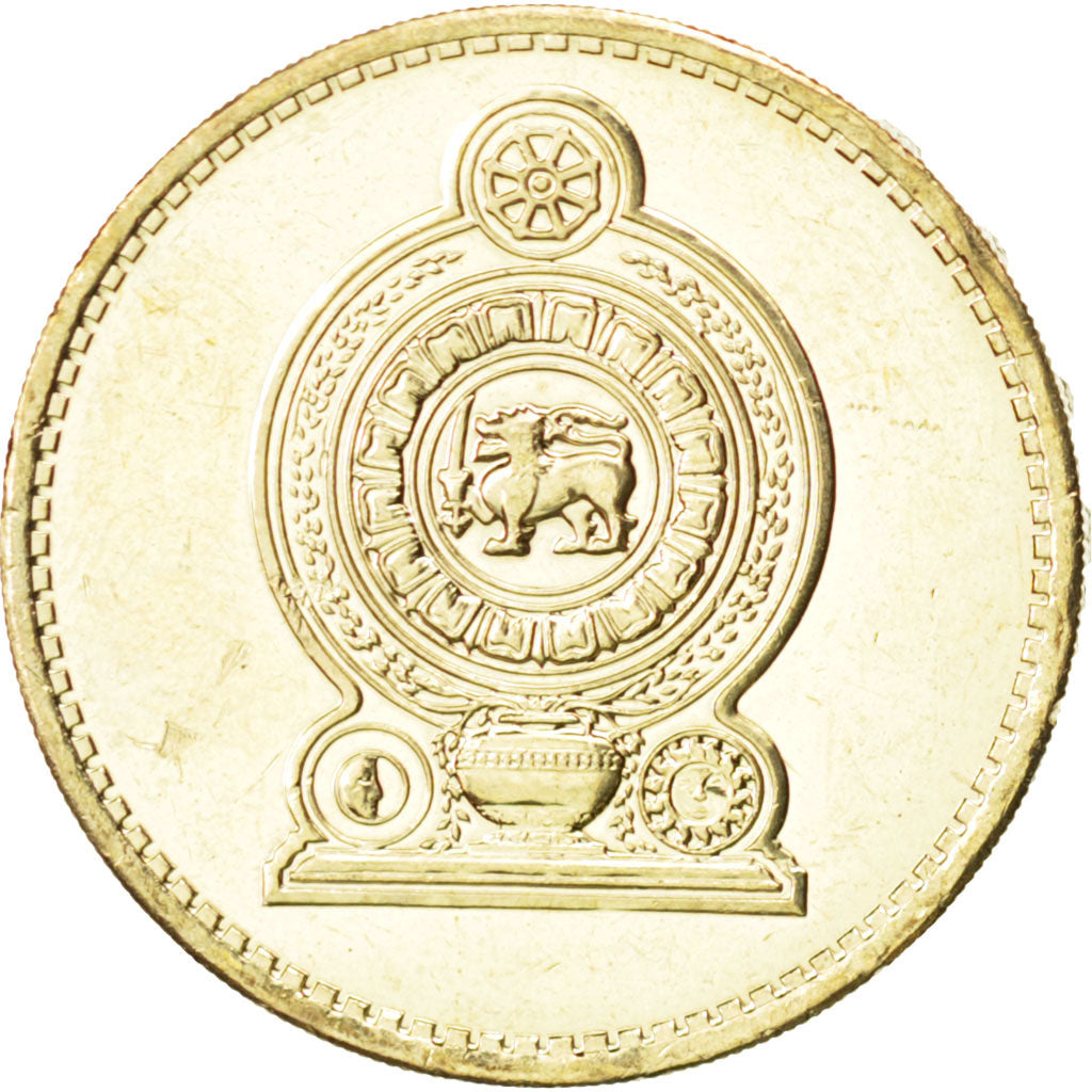 SRI LANKA, 5 Rupees, 2002, KM #148.2, MS(63), Nickel-Brass, 23.5, 9.62