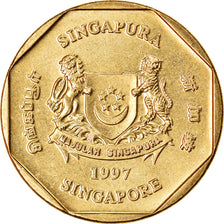 Moneta, Singapur, Dollar, 1997, Singapore Mint, MS(63), Aluminium-Brąz, KM:103