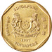 Moneta, Singapur, Dollar, 1997, Singapore Mint, MS(63), Aluminium-Brąz, KM:103