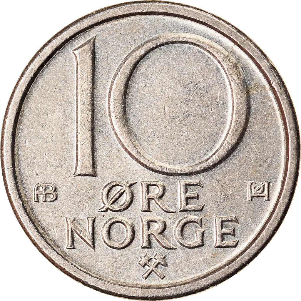 Moneda, Noruega, Olav V, 10 Öre, 1978, EBC, Cobre - níquel, KM:416