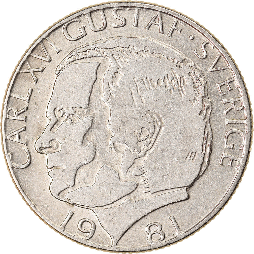 Munten, Zweden, Carl XVI Gustaf, Krona, 1981, PR, Copper-Nickel Clad Copper