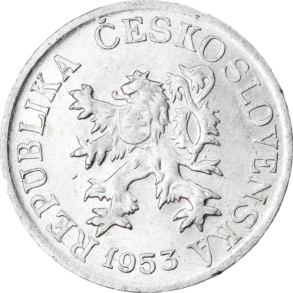 Monnaie, Tchécoslovaquie, 3 Halere, 1953, TTB+, Aluminium, KM:36