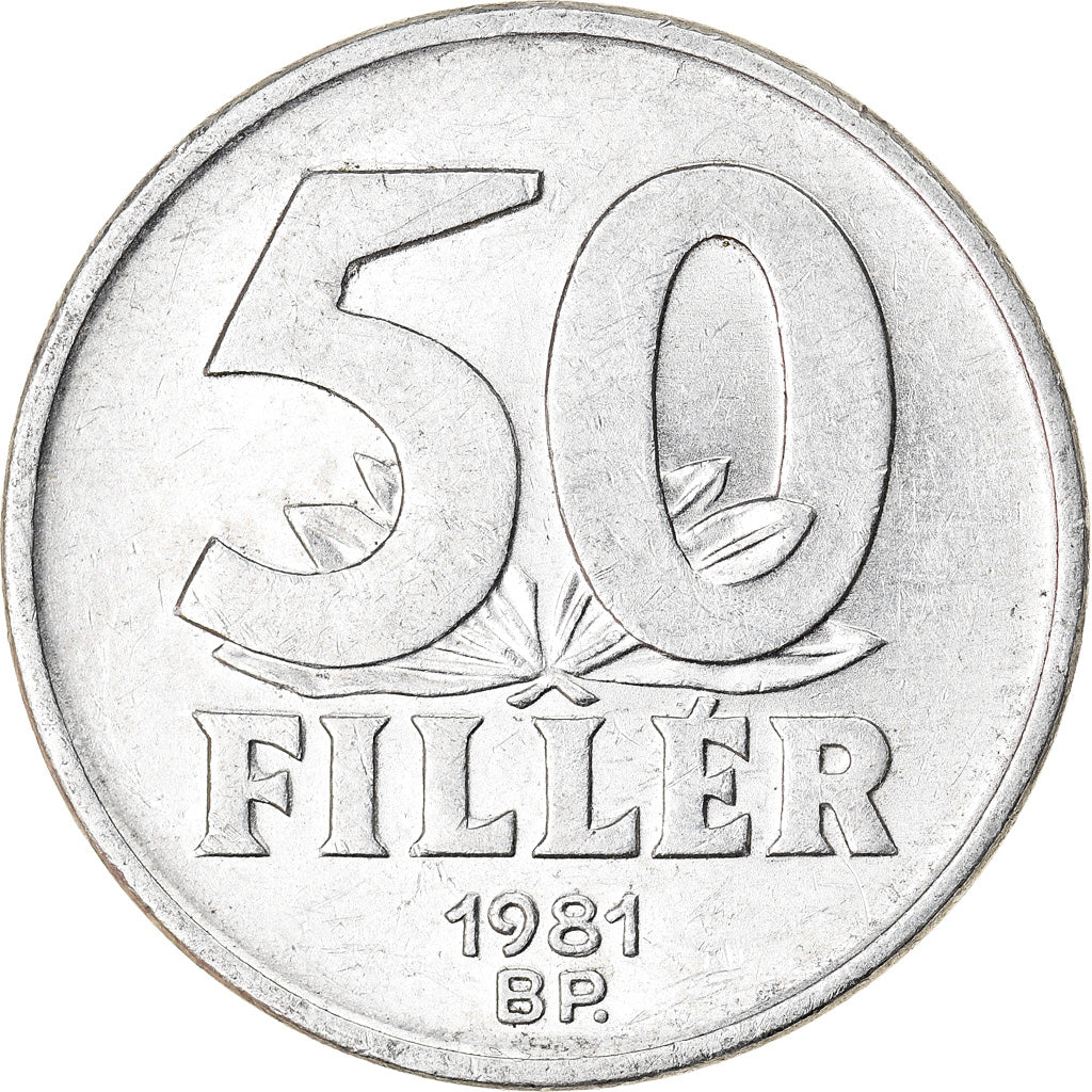 Moneta, Ungheria, 50 Fillér, 1981, Budapest, SPL-, Alluminio, KM:574