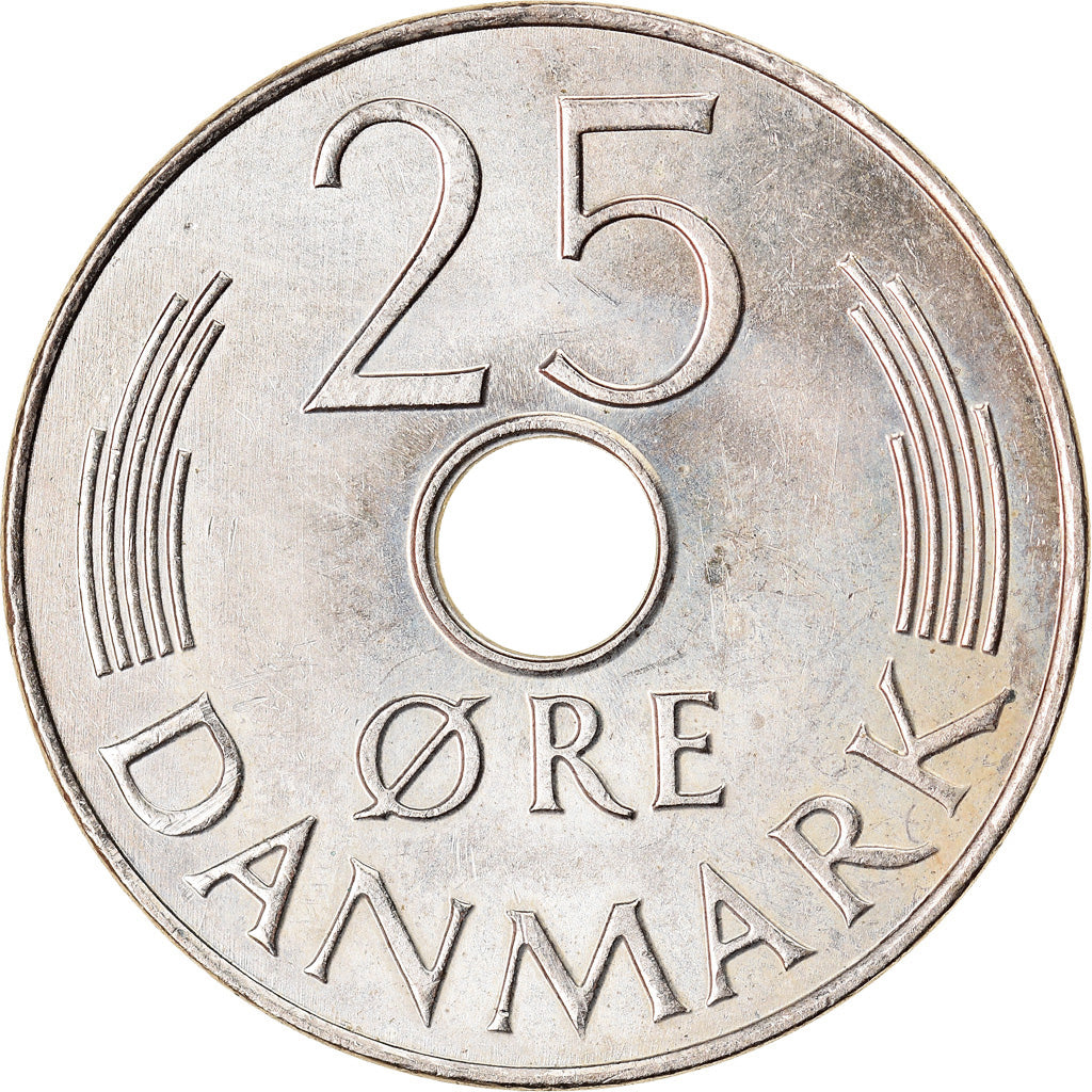 Monnaie, Danemark, Margrethe II, 25 Öre, 1988, Copenhagen, SPL, Copper-nickel