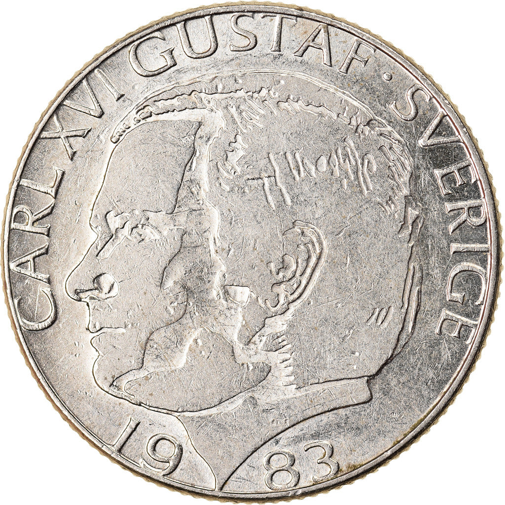 Coin, Sweden, Carl XVI Gustaf, Krona, 1983, AU(50-53), Copper-nickel, KM:852a