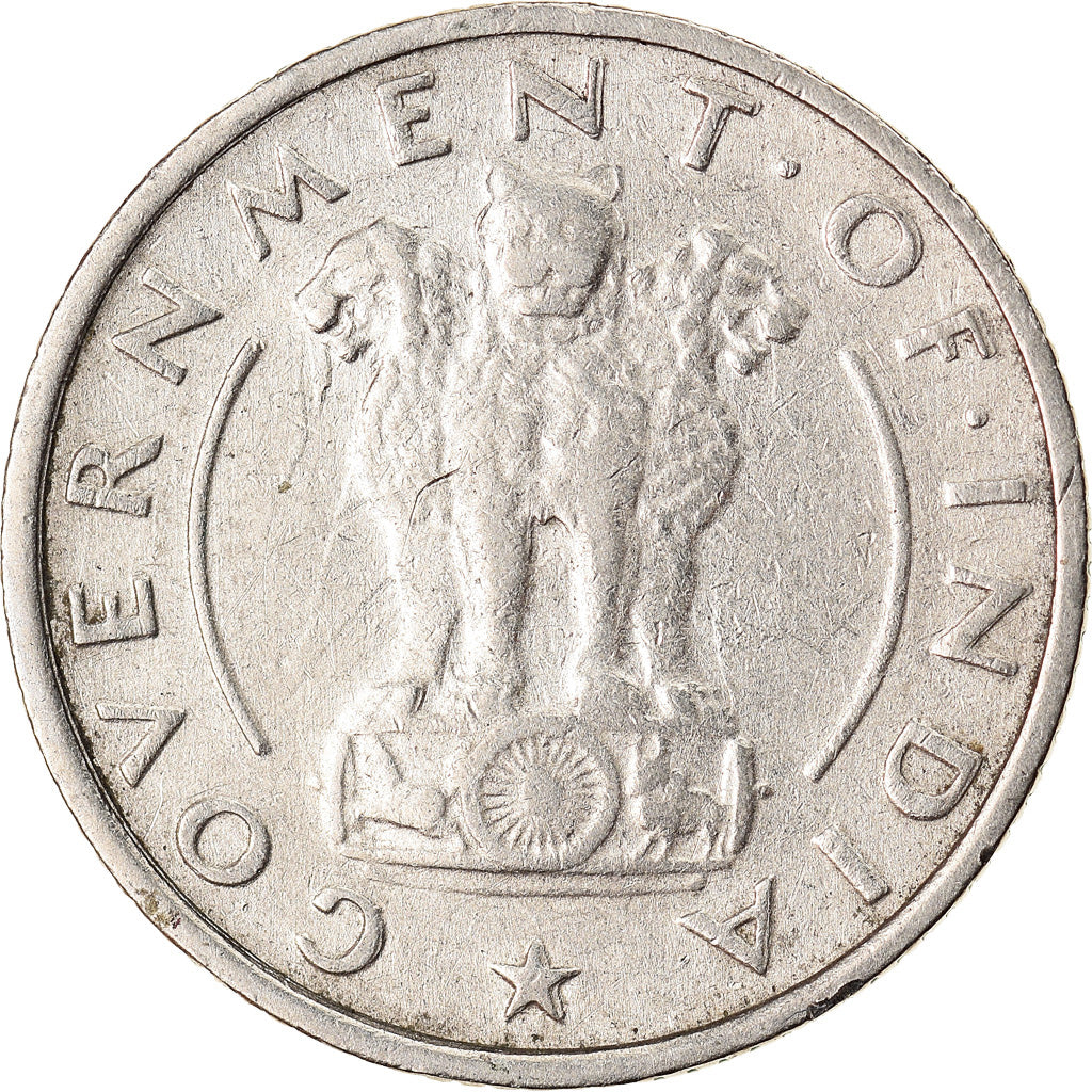Moneda, INDIA-REPÚBLICA, 1/4 Rupee, 1950, Bombay, MBC, Níquel, KM:5.1
