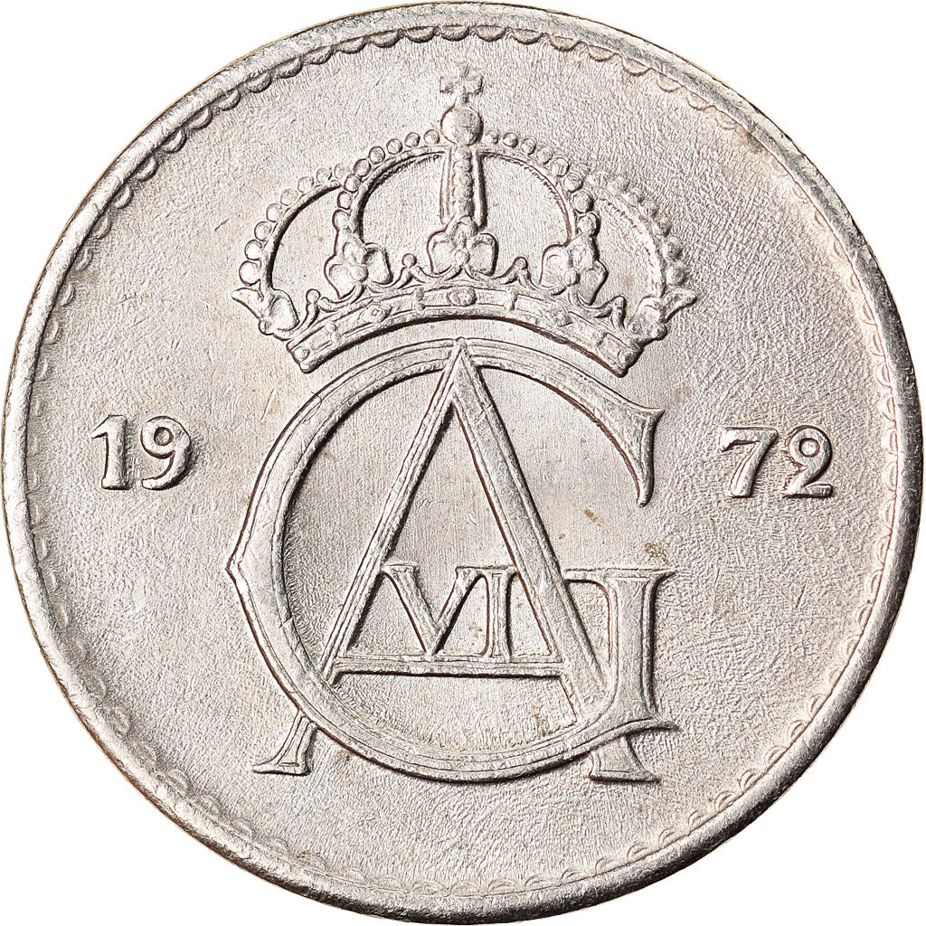 Moneta, Svezia, Gustaf VI, 25 Öre, 1972, SPL-, Rame-nichel, KM:836