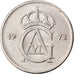 Monnaie, Suède, Gustaf VI, 25 Öre, 1972, SUP, Copper-nickel, KM:836