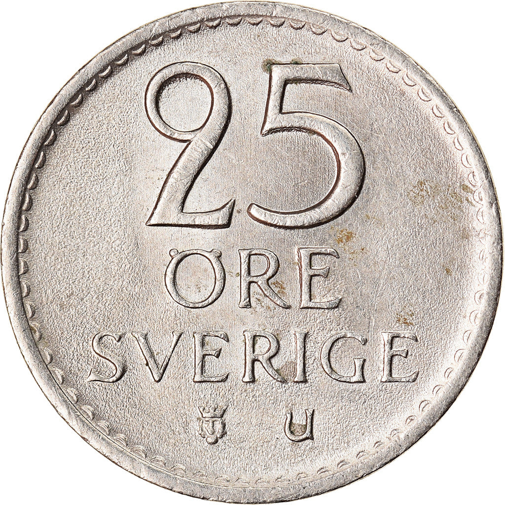 Moneta, Svezia, Gustaf VI, 25 Öre, 1972, SPL-, Rame-nichel, KM:836