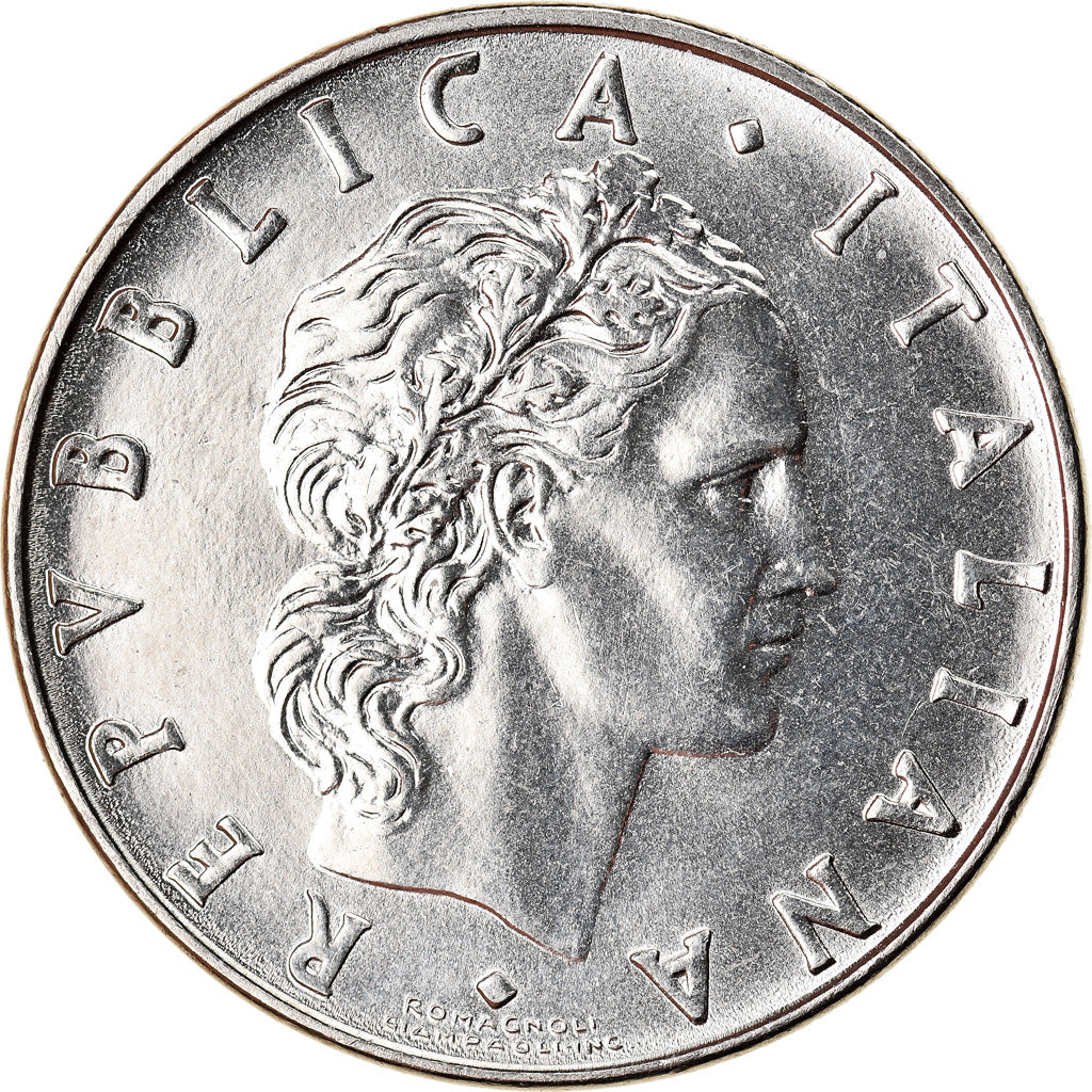 Moneta, Italia, 50 Lire, 1971, Rome, SPL, Acciaio inossidabile, KM:95.1