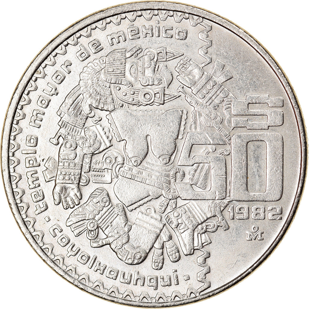 Coin, Mexico, 50 Pesos, 1982, Mexico City, AU(55-58), Copper-nickel, KM:490