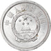 Monnaie, CHINA, PEOPLE'S REPUBLIC, 2 Fen, 1977, SPL, Aluminium, KM:2