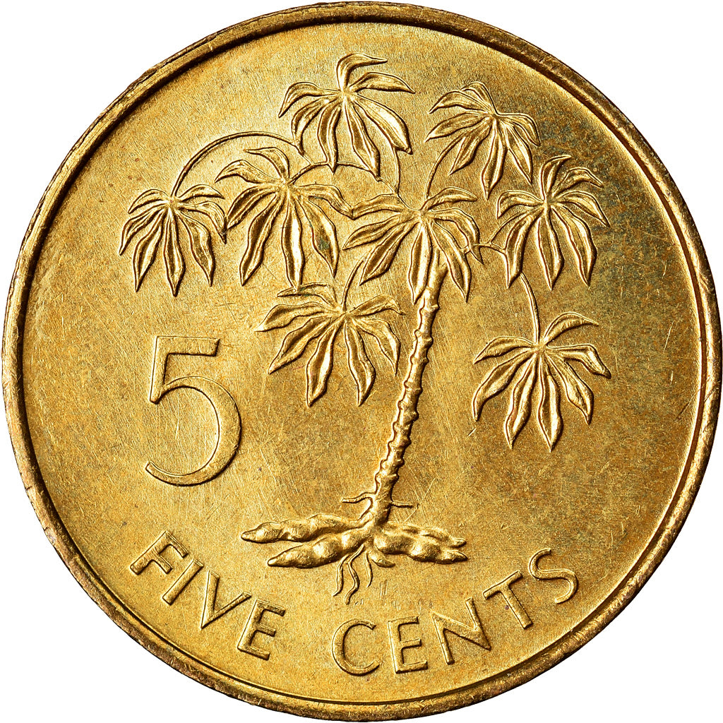 Moneta, Seychelles, 5 Cents, 1982, British Royal Mint, SPL, Ottone, KM:47.1
