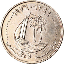 Moneta, Quatar, Hamad bin Khalifa, 25 Dirhams, 1976/AH1396, SPL-, Rame-nichel