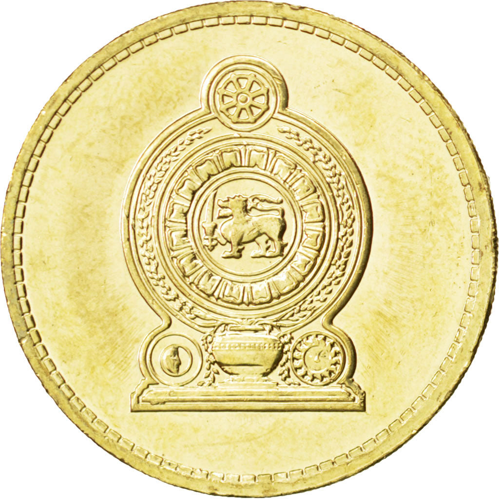 SRI LANKA, 5 Rupees, 2009, KM #148.2a, MS(63), Brass Plated Steel, 23.49, 7.72