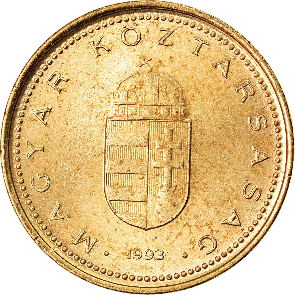 Coin, Hungary, Forint, 1993, Budapest, MS(60-62), Nickel-brass, KM:692