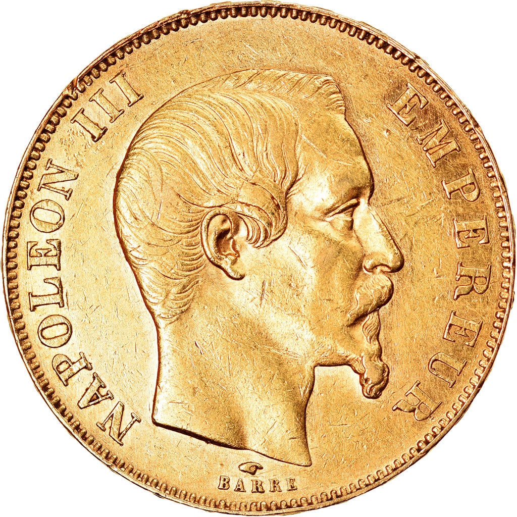 Moneta, Francja, Napoleon III, 50 Francs, 1857, Paris, AU(50-53), Złoto