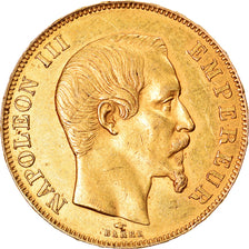 Moneta, Francia, Napoleon III, 50 Francs, 1857, Paris, BB+, Oro, KM:785.1
