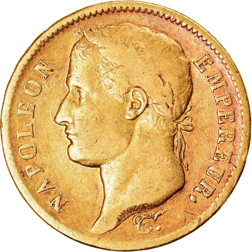 Moneta, Francja, Napoléon I, 40 Francs, 1811, Paris, VF(30-35), Złoto