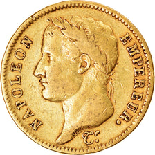 Moneda, Francia, Napoléon I, 40 Francs, 1811, Paris, BC+, Oro, KM:696.1