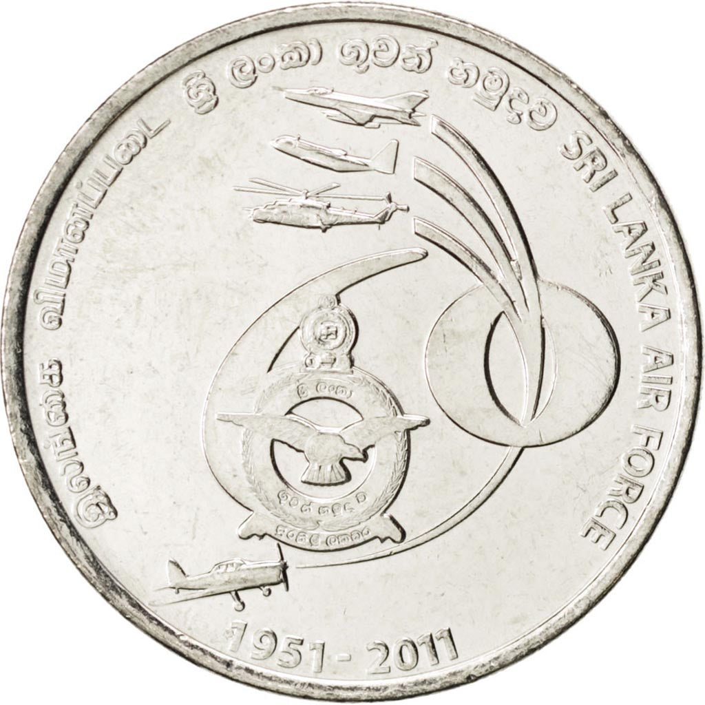 Coin, Sri Lanka, 2 Rupees, 2011, MS(63), Nickel plated steel, KM:184