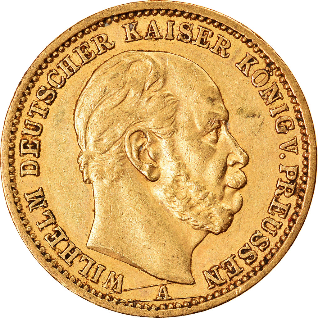 Coin, German States, PRUSSIA, Wilhelm I, 20 Mark, 1872, Berlin, EF(40-45), Gold