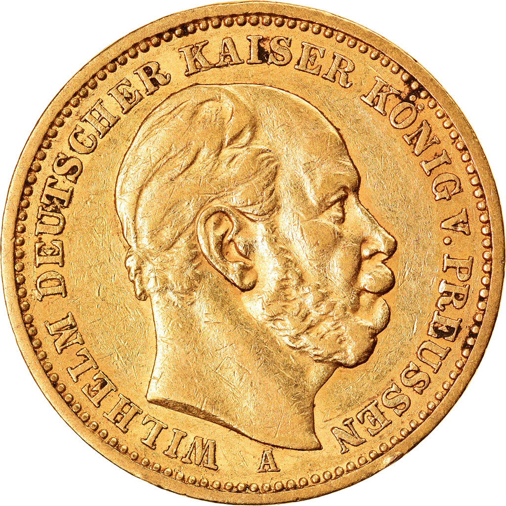 Coin, German States, PRUSSIA, Wilhelm I, 20 Mark, 1883, Berlin, EF(40-45), Gold