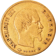 Moneta, Francia, Napoleon III, 10 Francs, 1857, Paris, MB, Oro, KM:784.3