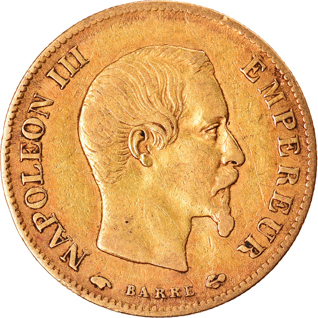 Munten, Frankrijk, Napoleon III, 10 Francs, 1859, Paris, FR+, Goud, KM:784.3