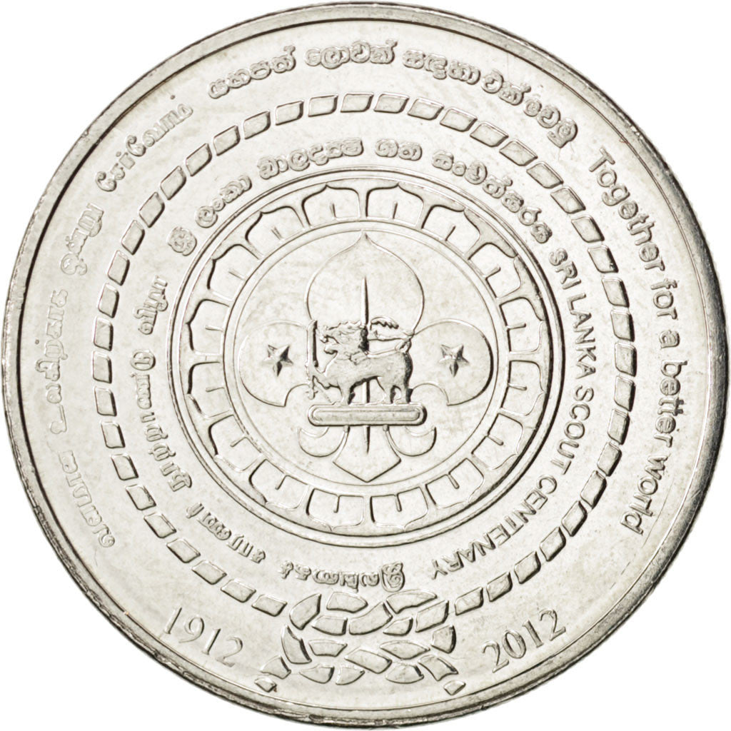 Coin, Sri Lanka, 2 Rupees, 2012, MS(63), Nickel Clad Steel, KM:147a