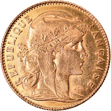 Moneda, Francia, Marianne, 10 Francs, 1912, Paris, MBC, Oro, KM:846