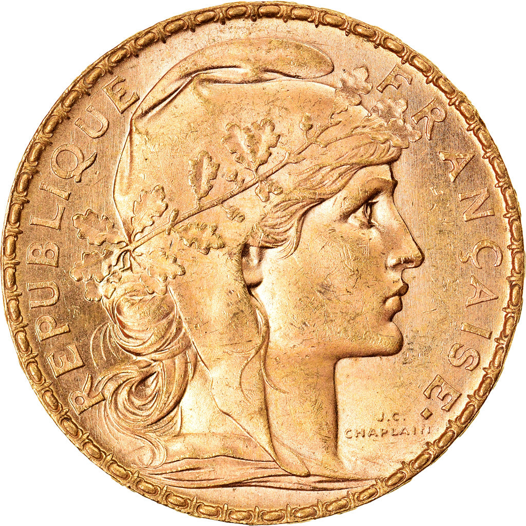 Moneda, Francia, Marianne, 20 Francs, 1905, Paris, EBC, Oro, KM:847