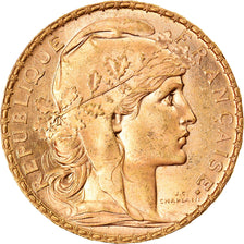 Moneda, Francia, Marianne, 20 Francs, 1905, Paris, EBC, Oro, KM:847