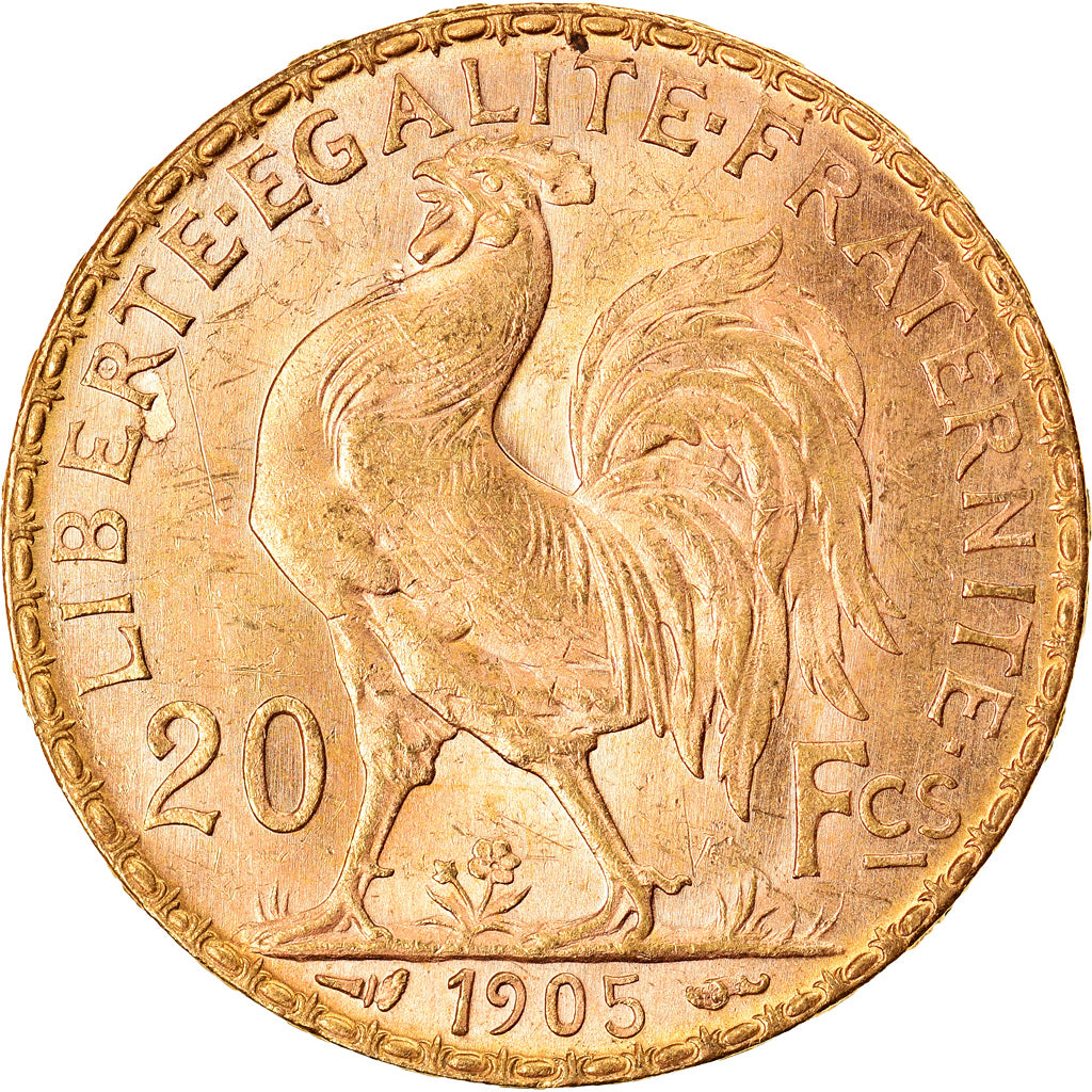 Moneda, Francia, Marianne, 20 Francs, 1905, Paris, EBC, Oro, KM:847