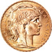 Moeda, França, Marianne, 20 Francs, 1907, MS(63), Dourado, KM:857