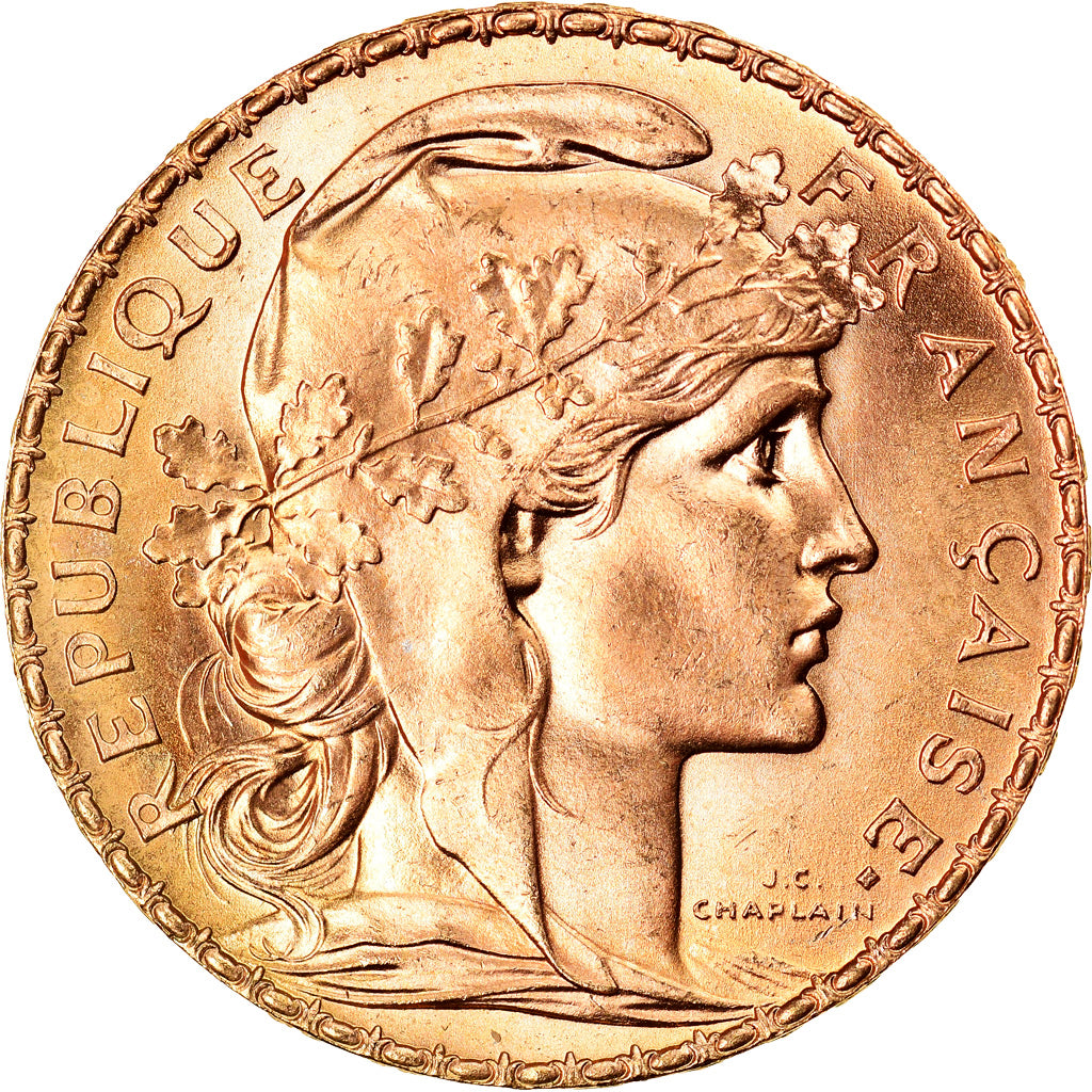 Münze, Frankreich, Marianne, 20 Francs, 1907, UNZ+, Gold, KM:857, Gadoury:1064a