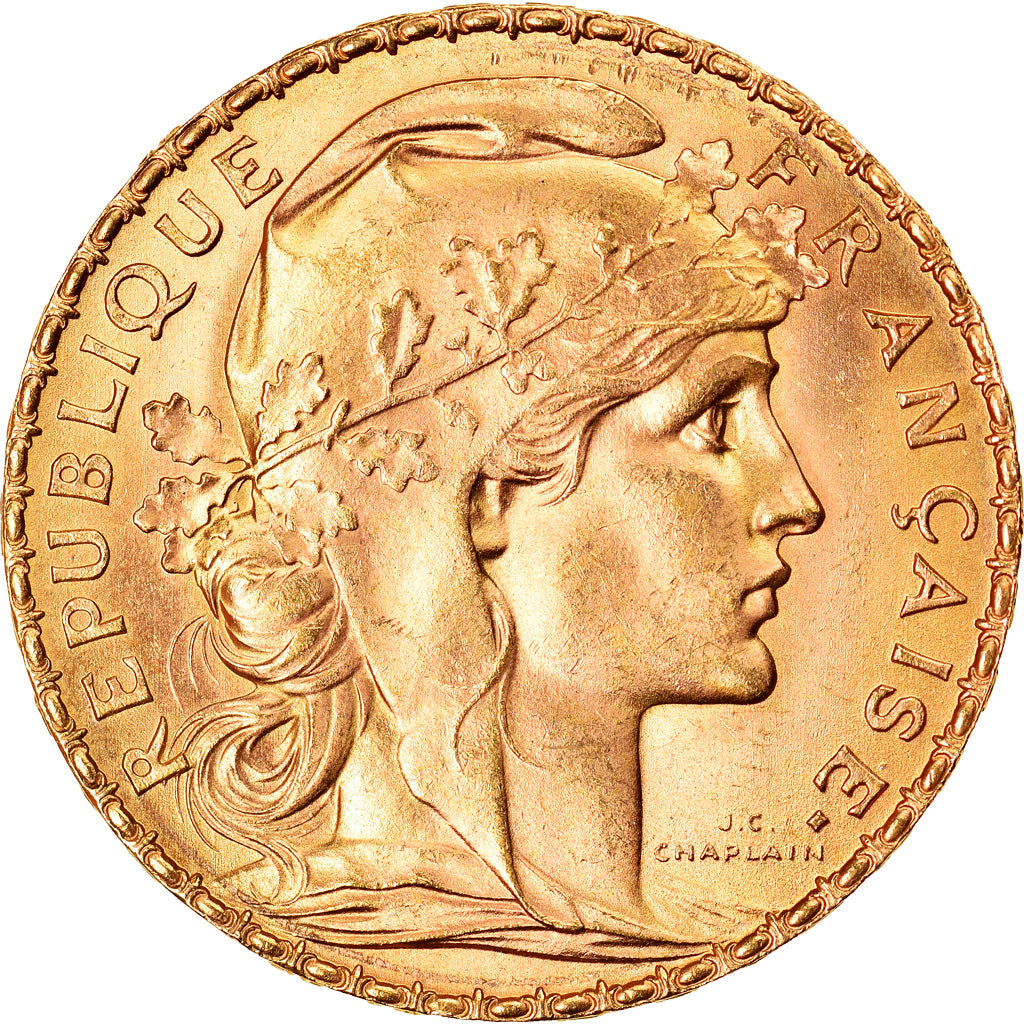 Coin, France, Marianne, 20 Francs, 1908, Paris, MS(63), Gold, KM:857
