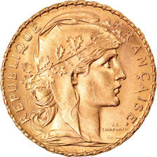 Münze, Frankreich, Marianne, 20 Francs, 1913, Paris, UNZ, Gold, KM:857