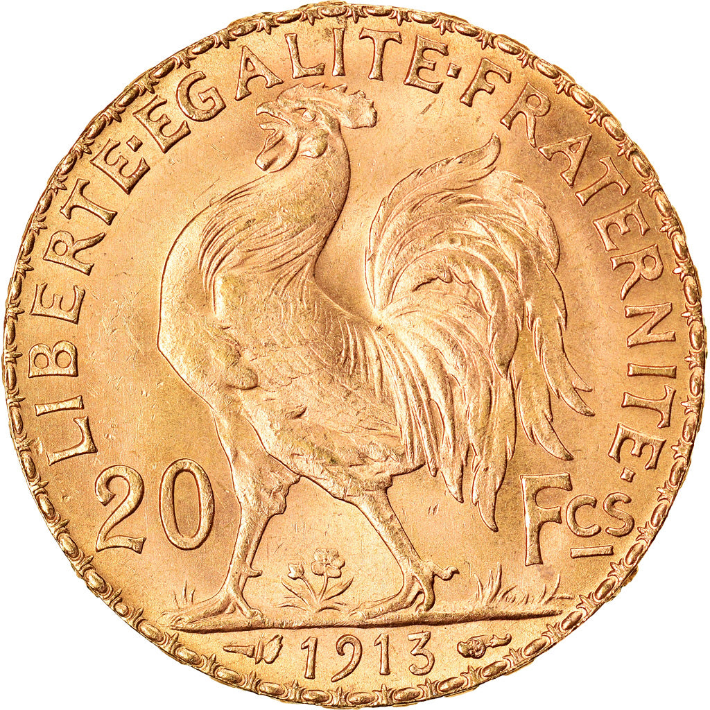 Münze, Frankreich, Marianne, 20 Francs, 1913, Paris, UNZ, Gold, KM:857