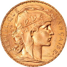 Coin, France, Marianne, 20 Francs, 1913, Paris, MS(63), Gold, KM:857