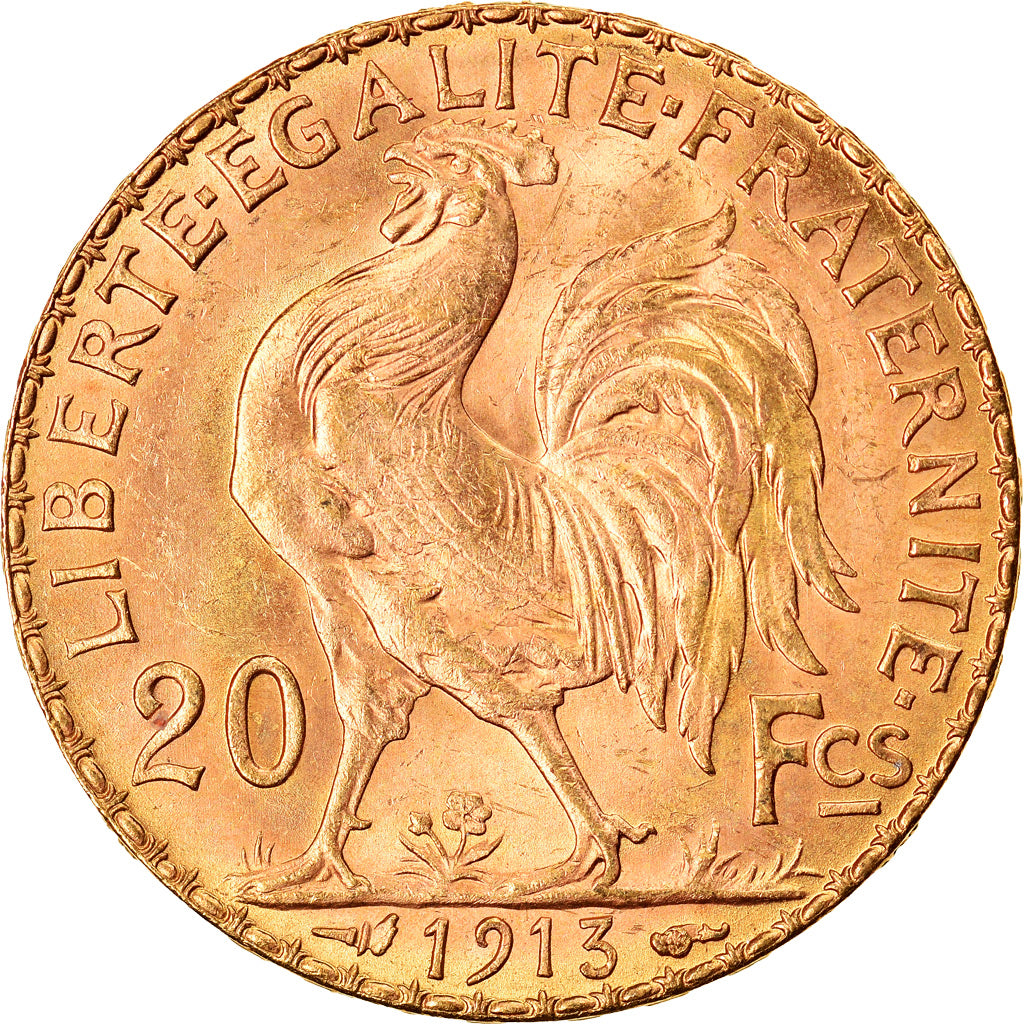 Coin, France, Marianne, 20 Francs, 1913, Paris, MS(63), Gold, KM:857
